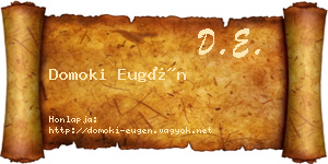 Domoki Eugén névjegykártya